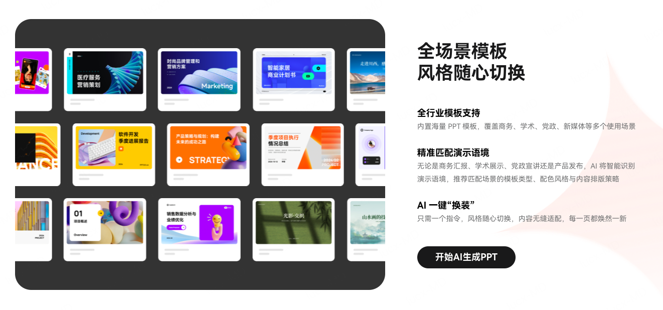 墨刀AIPPT海量模板资源