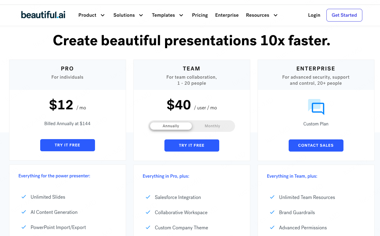 Beautiful.ai PPT美化工具