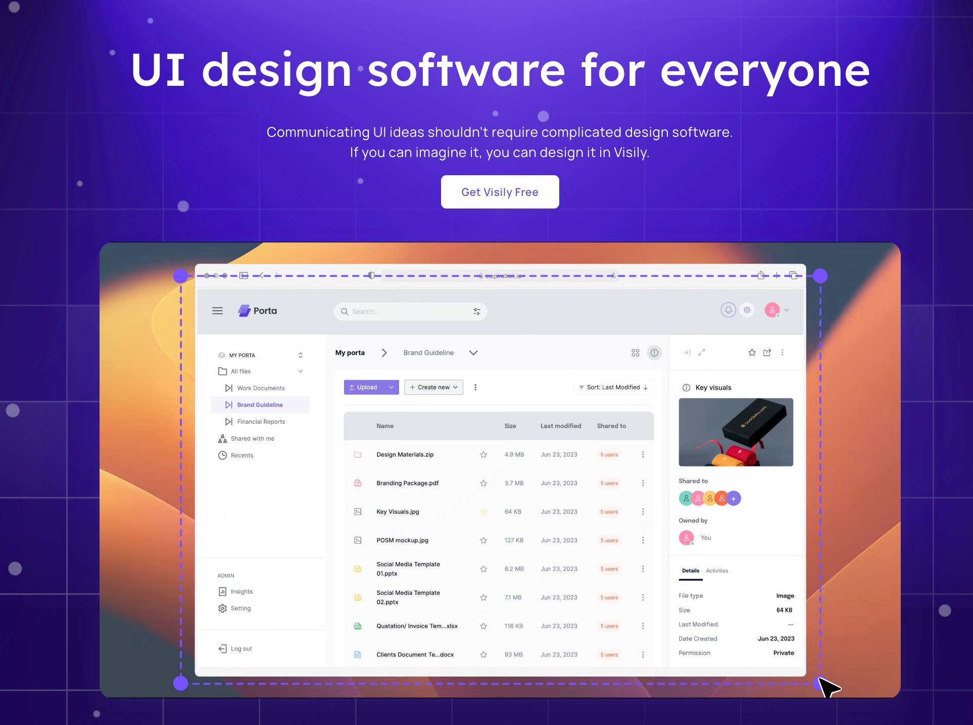 AI生成UI设计图工具Visily