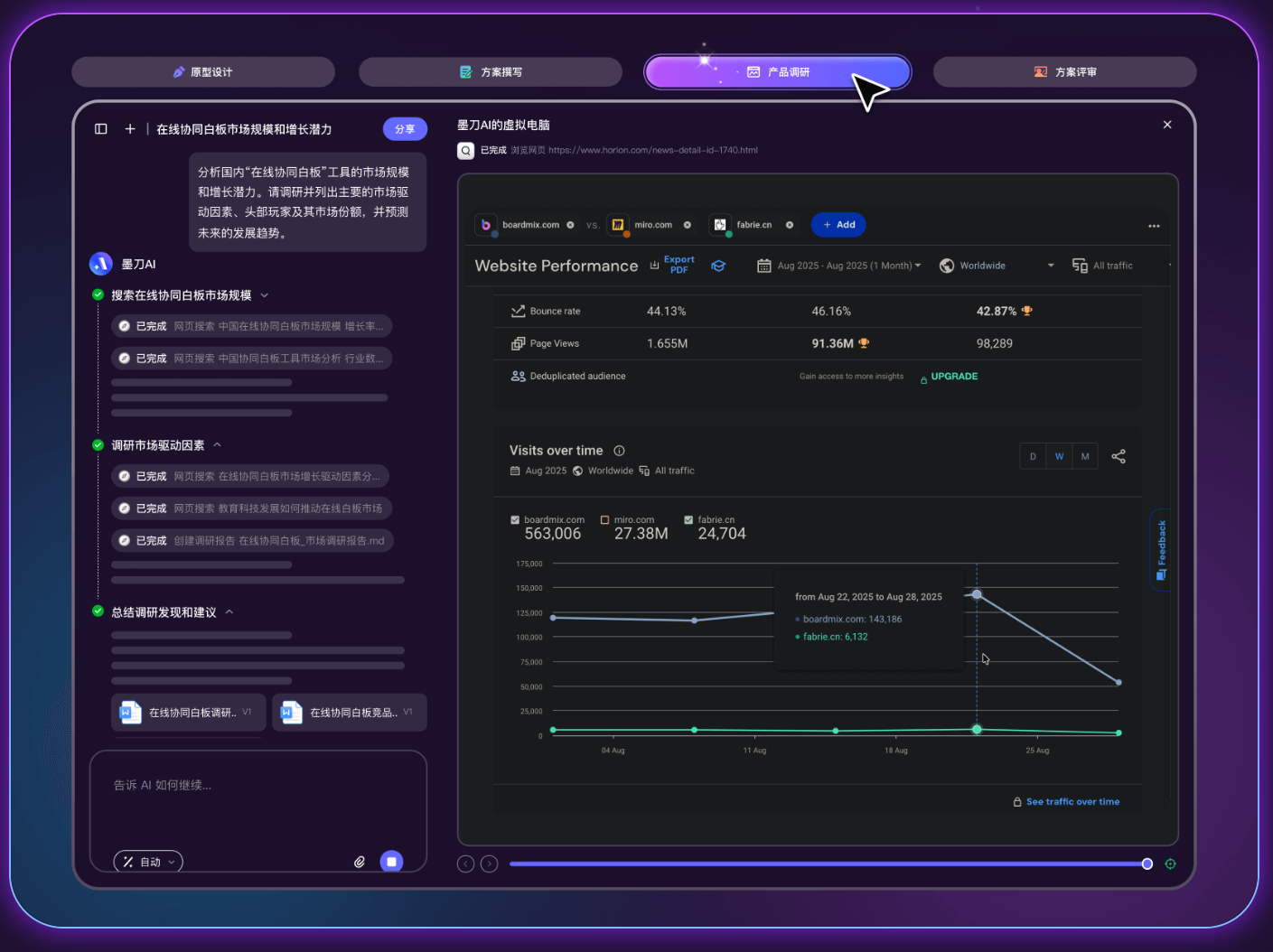 AI智能体生成市场调研工具