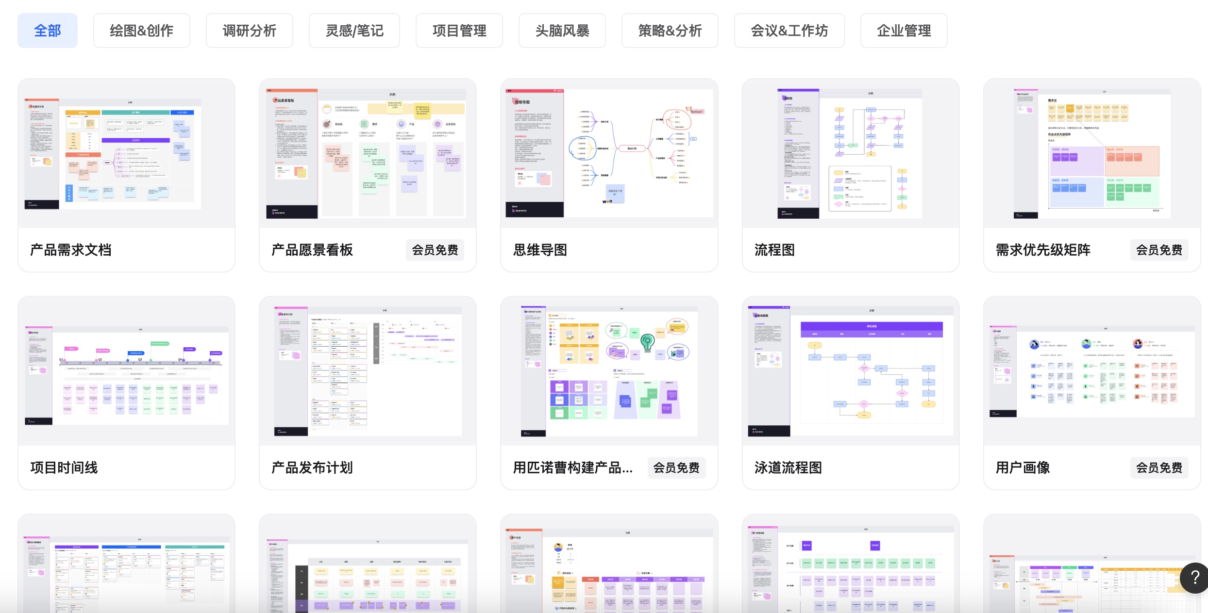 墨刀的流程图素材模版