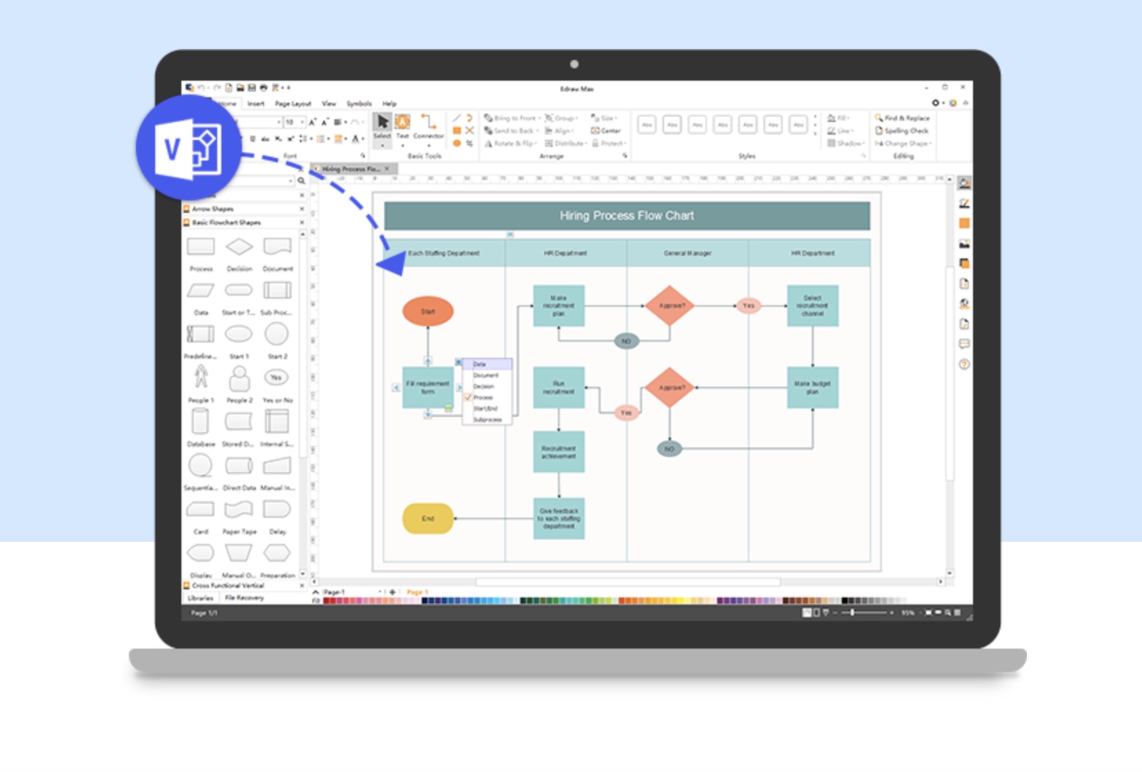 Microsoft Visio使用界面