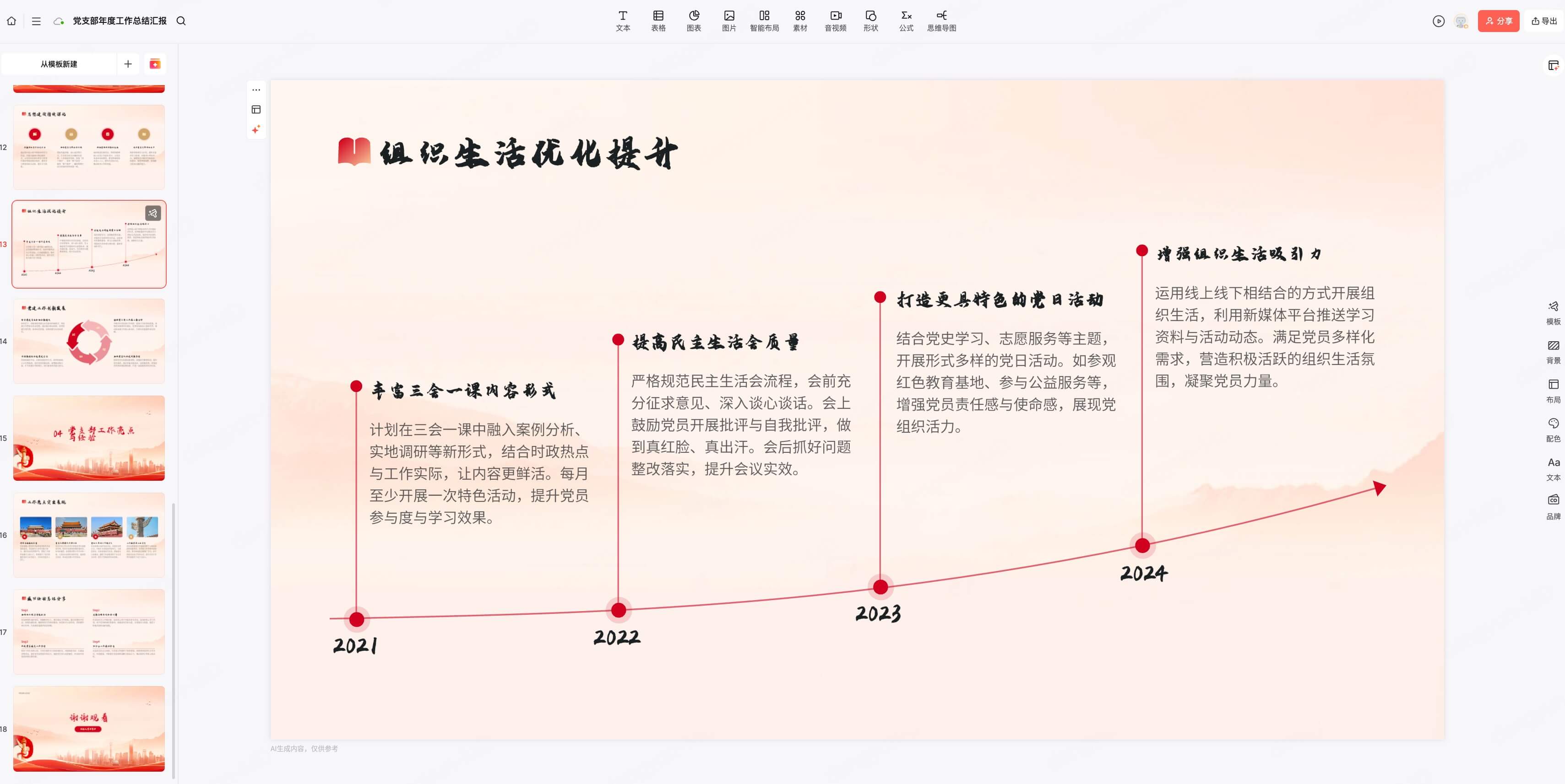 AI生成党政类PPT教程