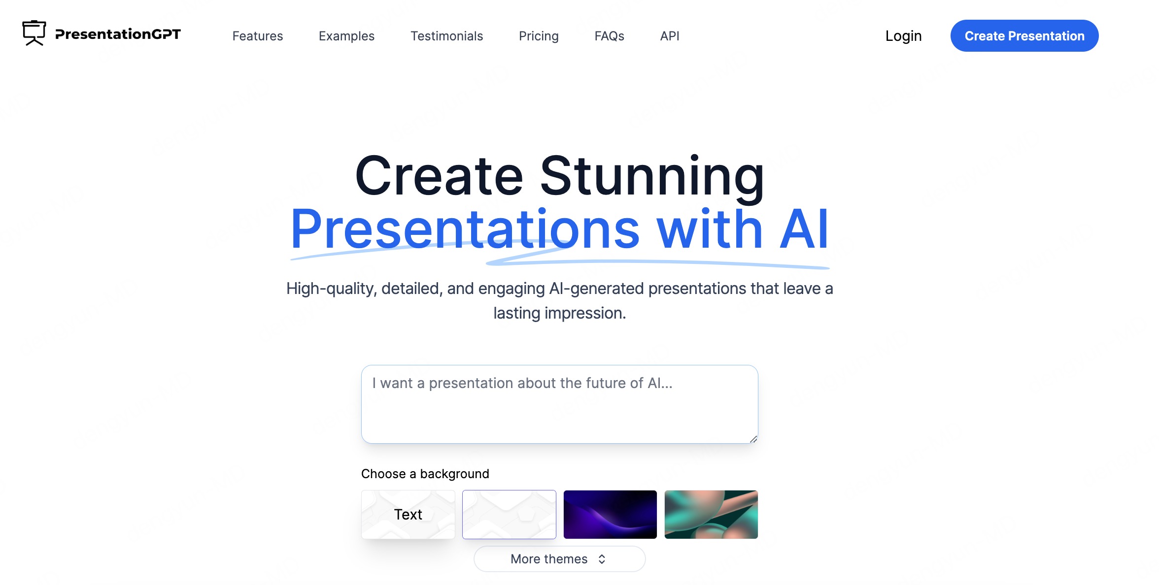 Presentation GPT智能生成PPT工具