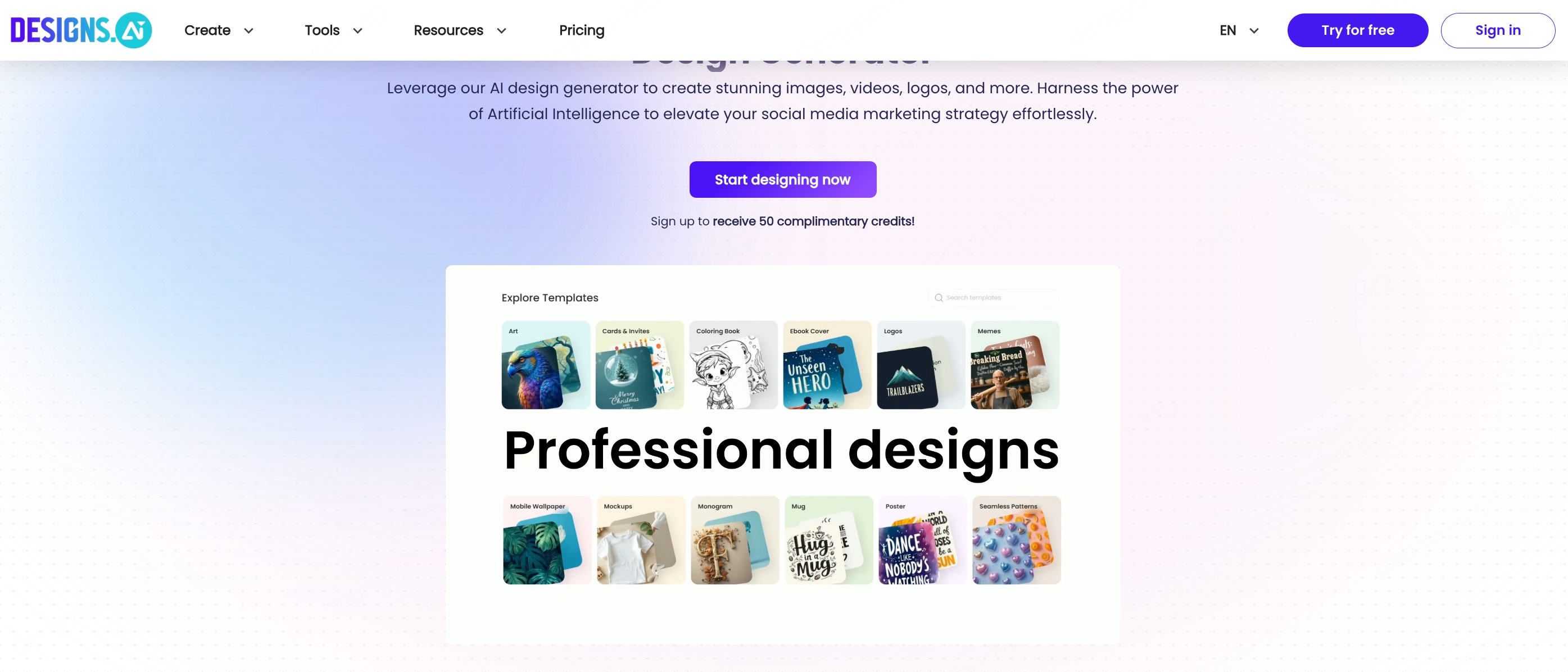 Designs.ai智能生成PPT工具