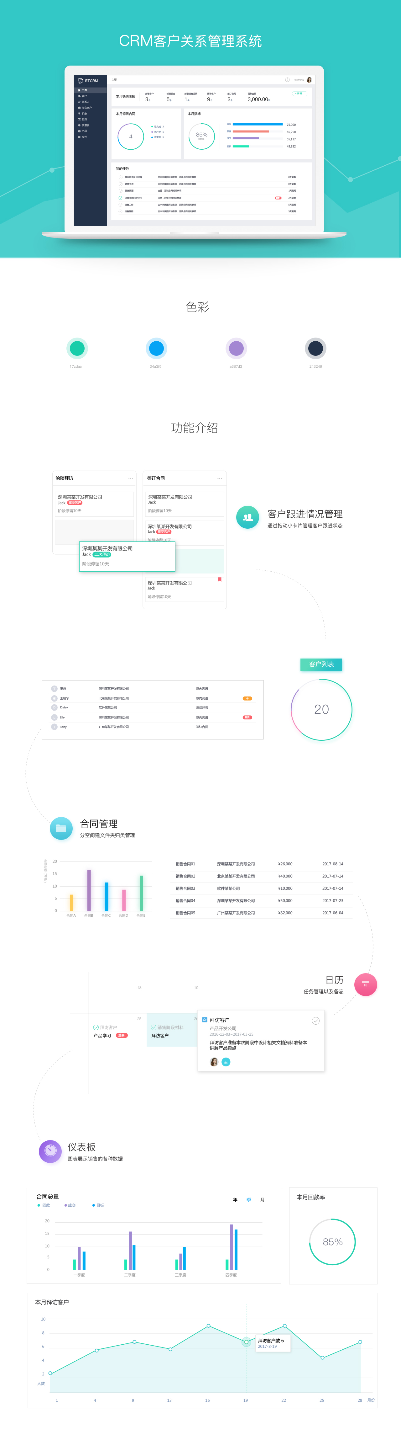 CRM后台系统原型设计的实例