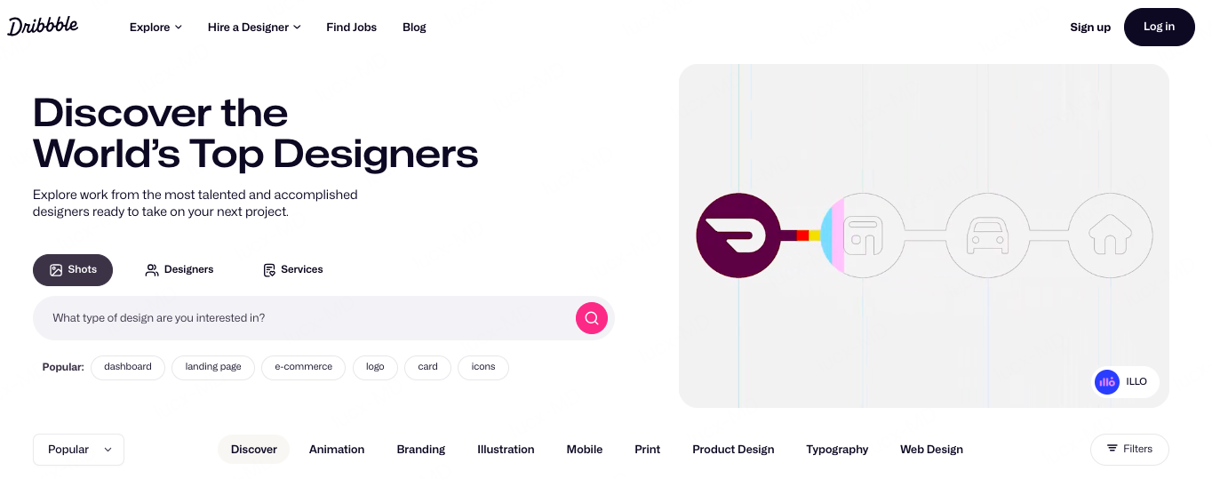 Dribbble平面设计网站
