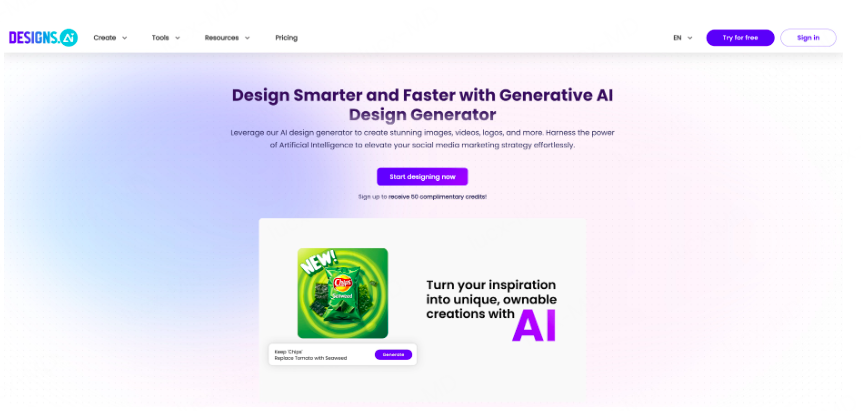 Designs.ai在线自动生成PPT网站