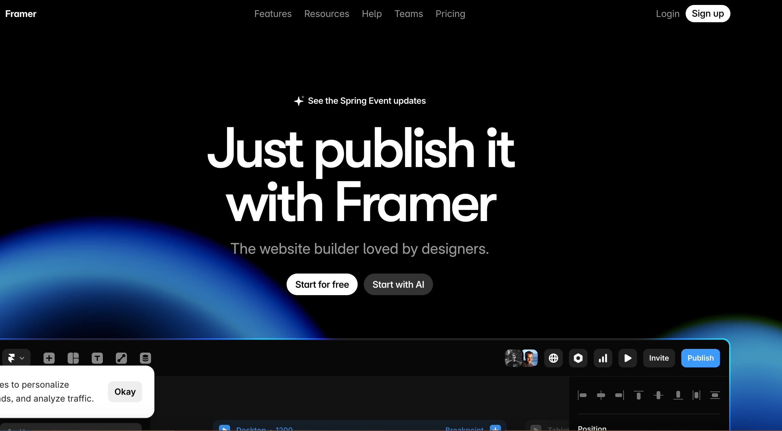 Framer官网页面