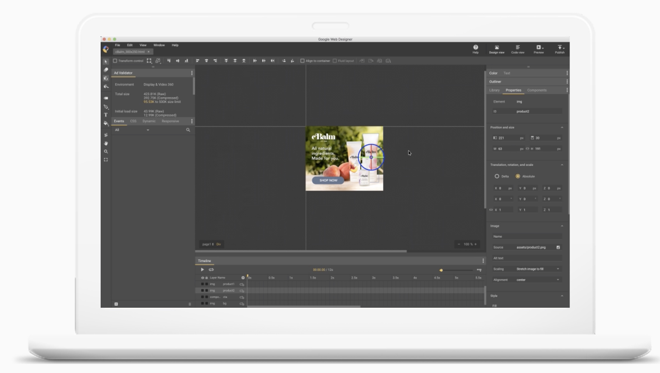 Google Web Designer设计页面