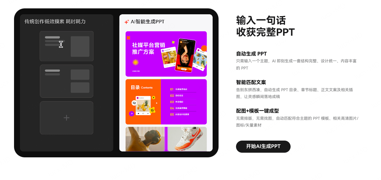 墨刀一键生成PPT