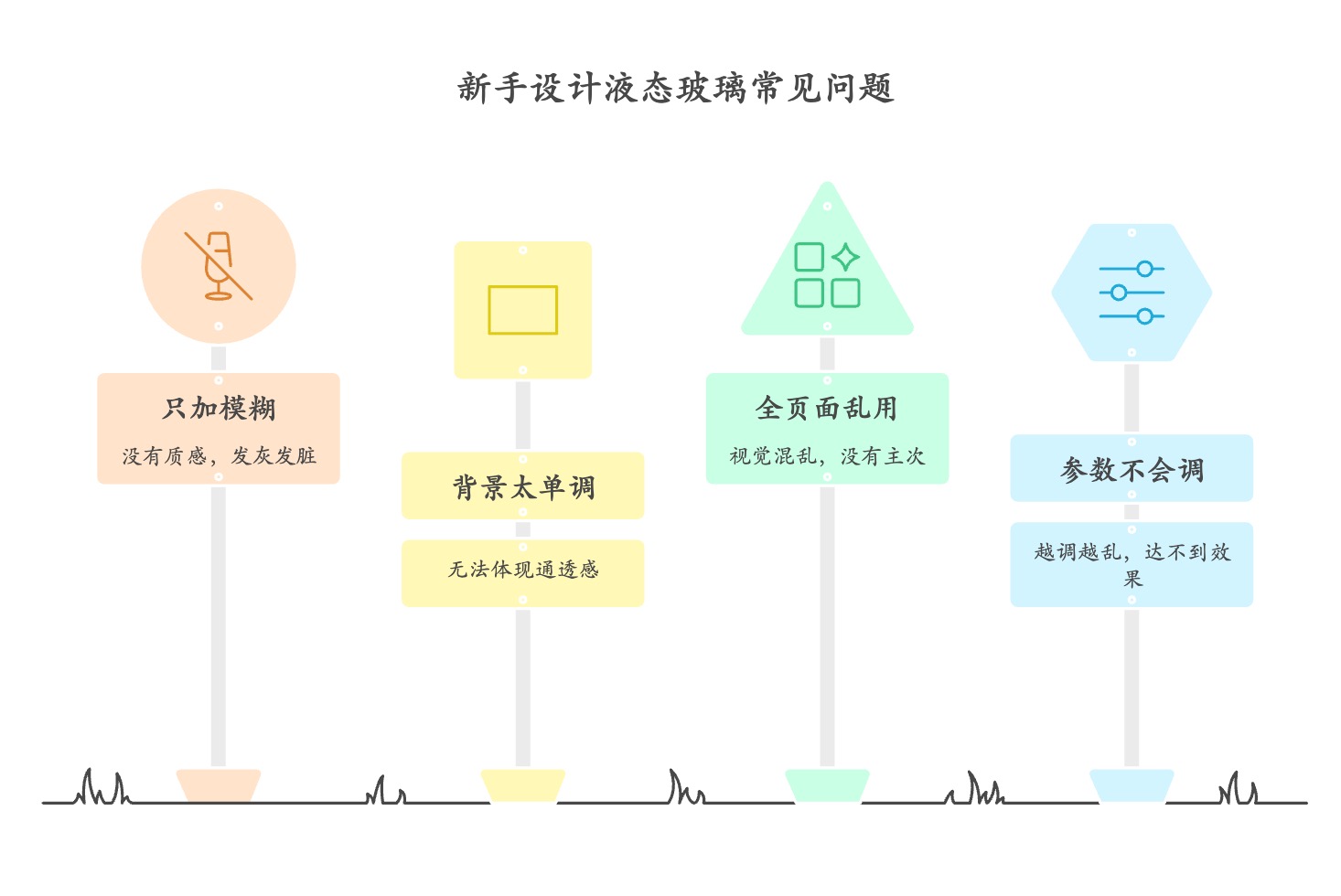 新手设计液态玻璃常见问题