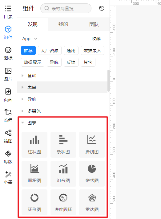 墨刀的图表组件