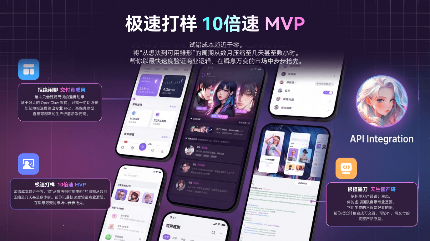墨见为一人公司提供AI虚拟团队能力