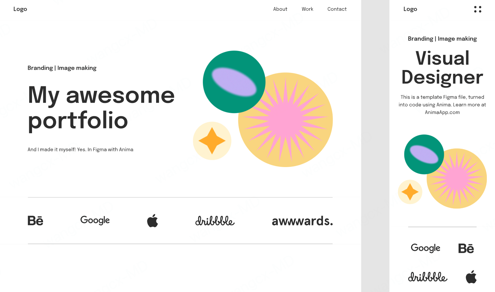 个人作品集模板6