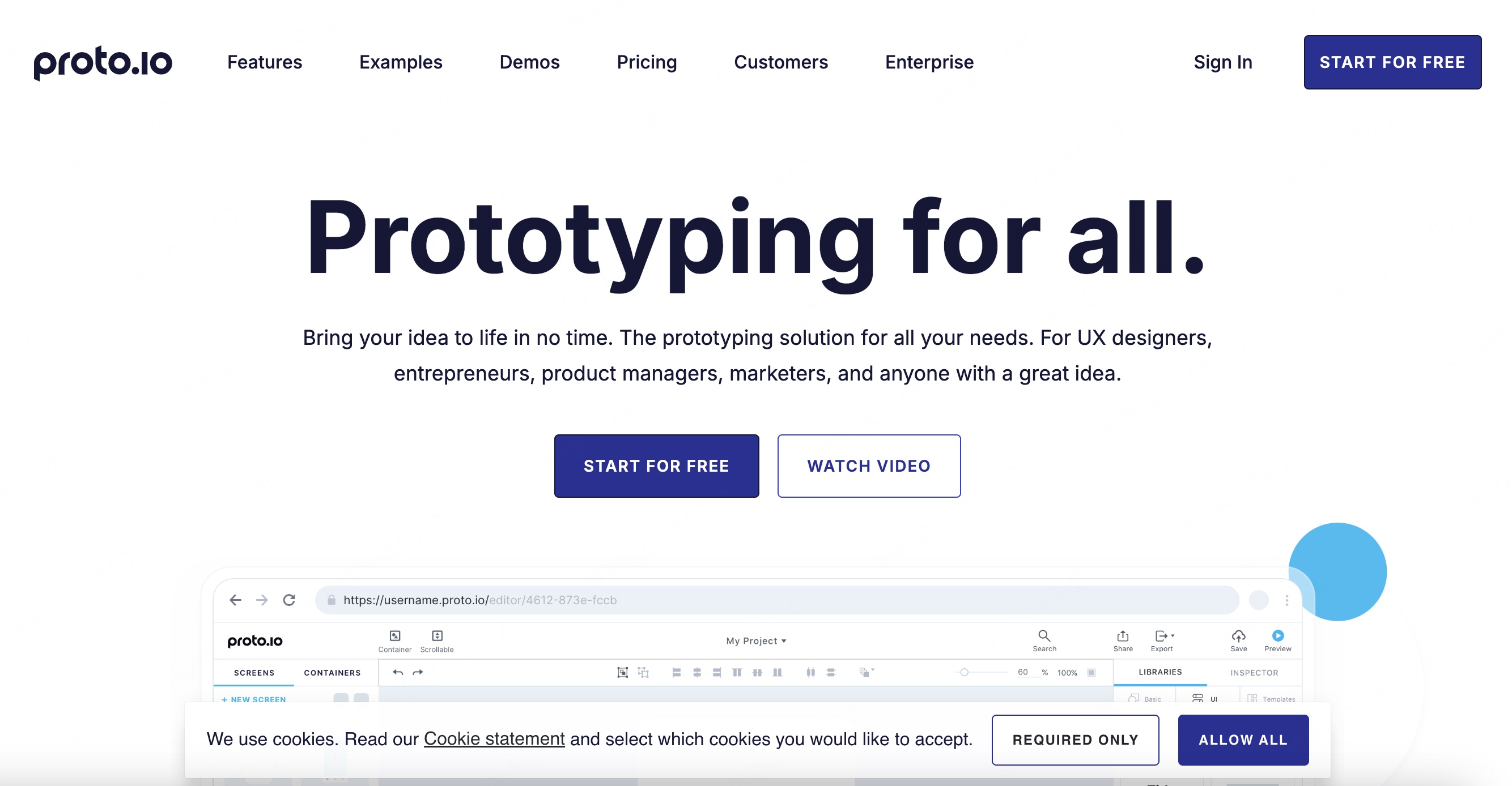 Proto.io 官网页面