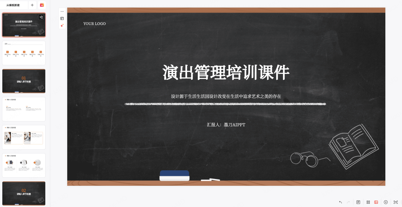 演出管理培训课件PPT模板