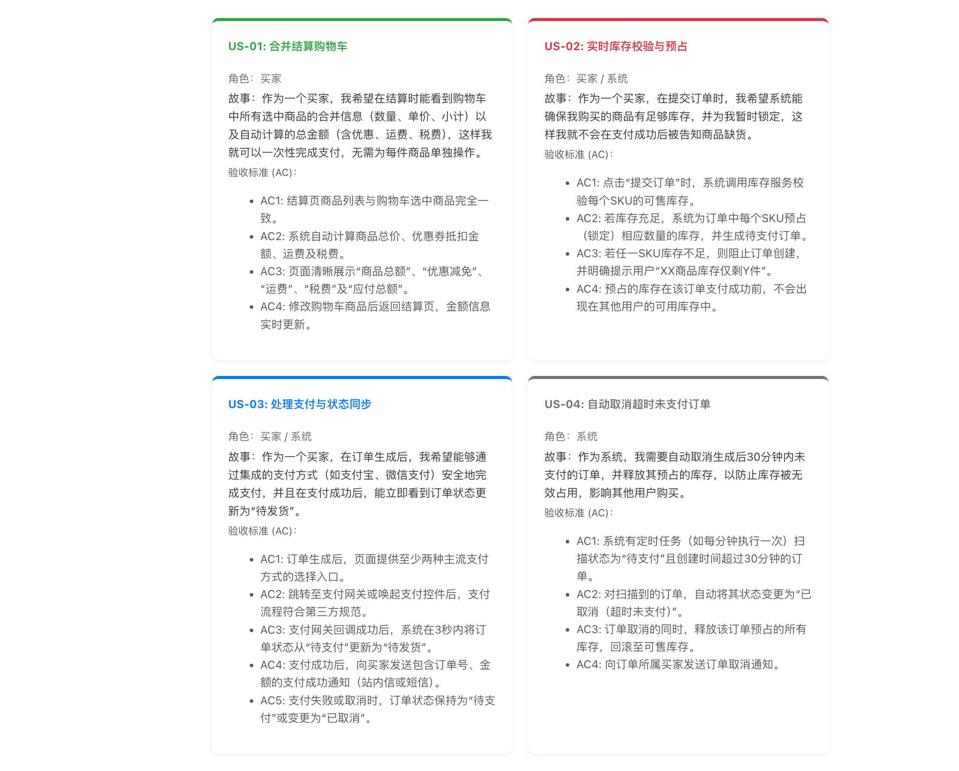 AI一键生成用户故事